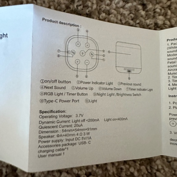 34 sounds, fully portable, 5 different colors. Works great. - Picture 8 of 12